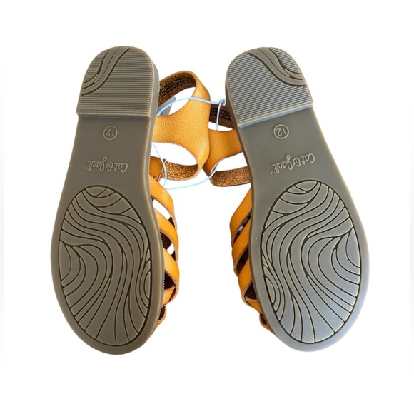 Toddler Girls Cat & Jack Orange Brown Sandals - Picture 2 of 2